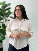 خرید شومیز لینن اینالیایی سبک و خنک مناسب سایز ۳۶ تا ۴۴