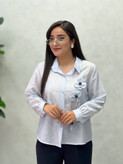 شومیز شیشهای پاپیون فریسایز ۳۶-۴۴ مناسب تابستان و مهمانی